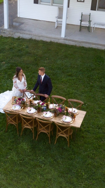 Bride and Groom Guest Table