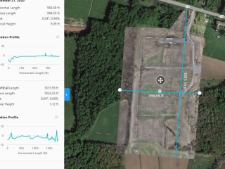 image of polylines used to take distance measurements