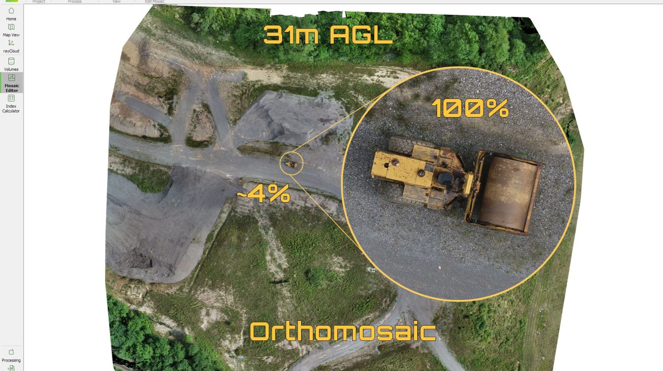 Orthomosaic of construction site.