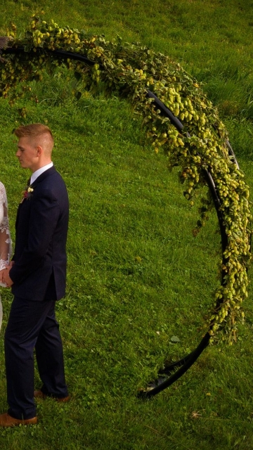Bride and Groom arbor ring