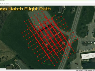 Cross Hatch 3D flight path for 3D photogrammetry