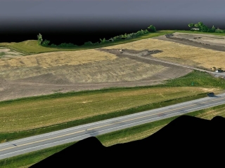 Solar Farm Point Cloud Orbite Video