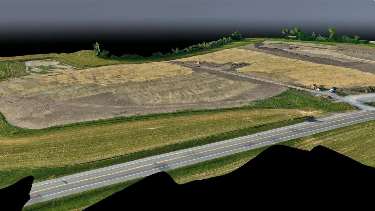 Solar Farm Point Cloud Orbite Video