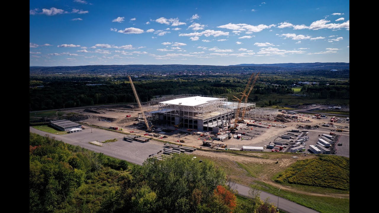 Drone Orbit Building Construction 