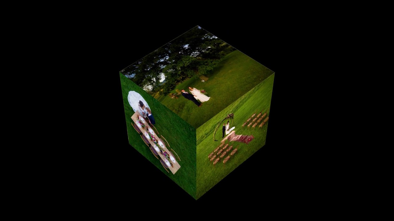 Rotating Cube of Wedding Images